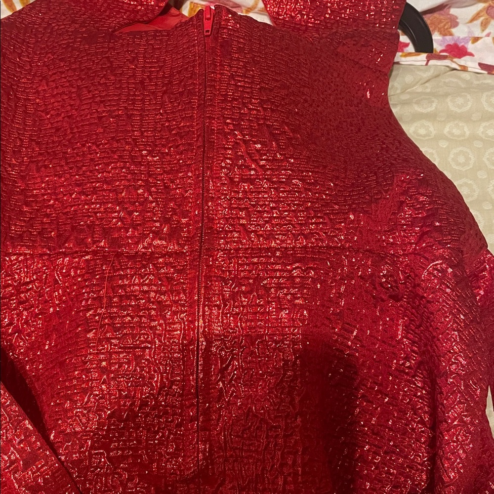Rare Editions Vibrant Red Dress - Picture 5 of 8
